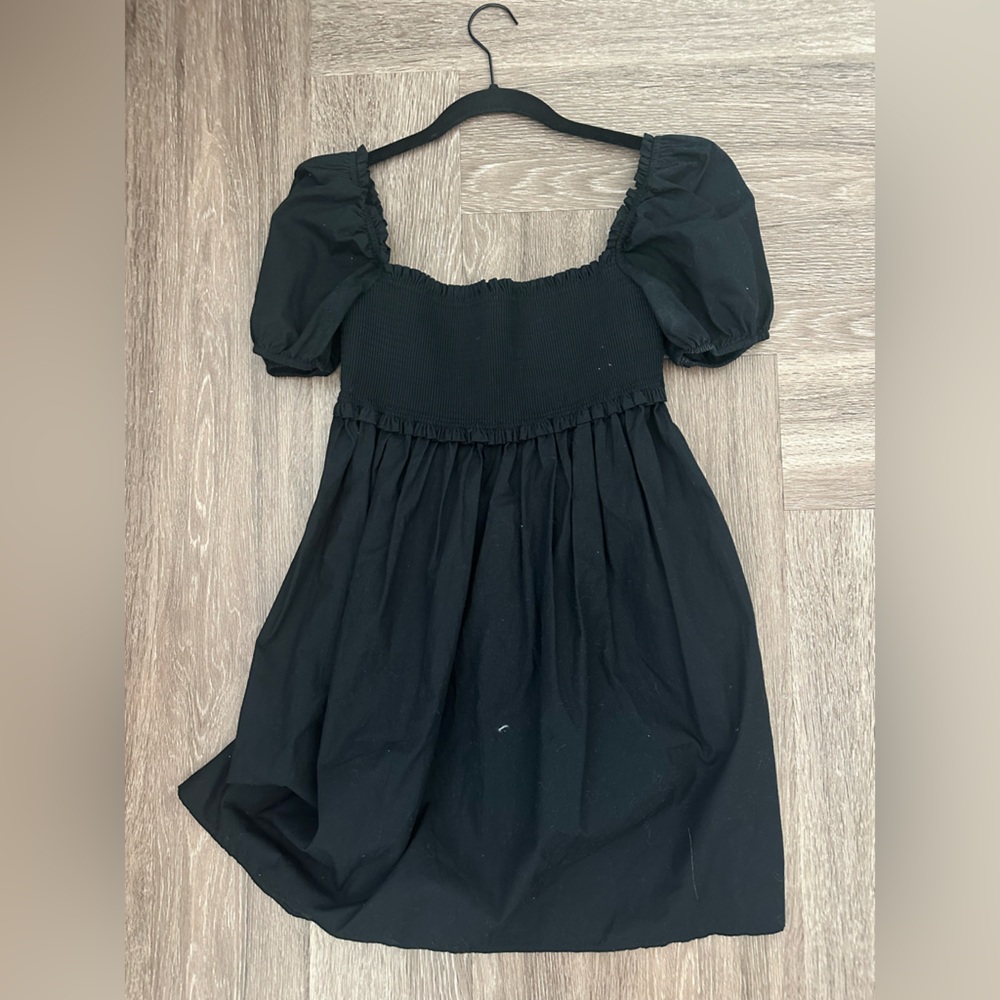 Black Puff Sleeve Dress